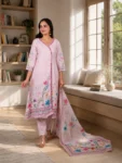 bhavini-soft-rose-floral-kurta-set-elegant-pose-sunlitgarden-occasionwear