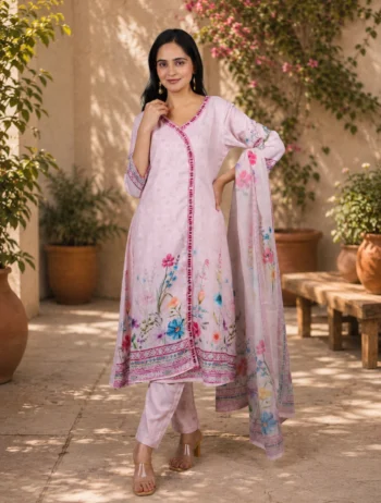 Floral Print Kurti set with Dupatta