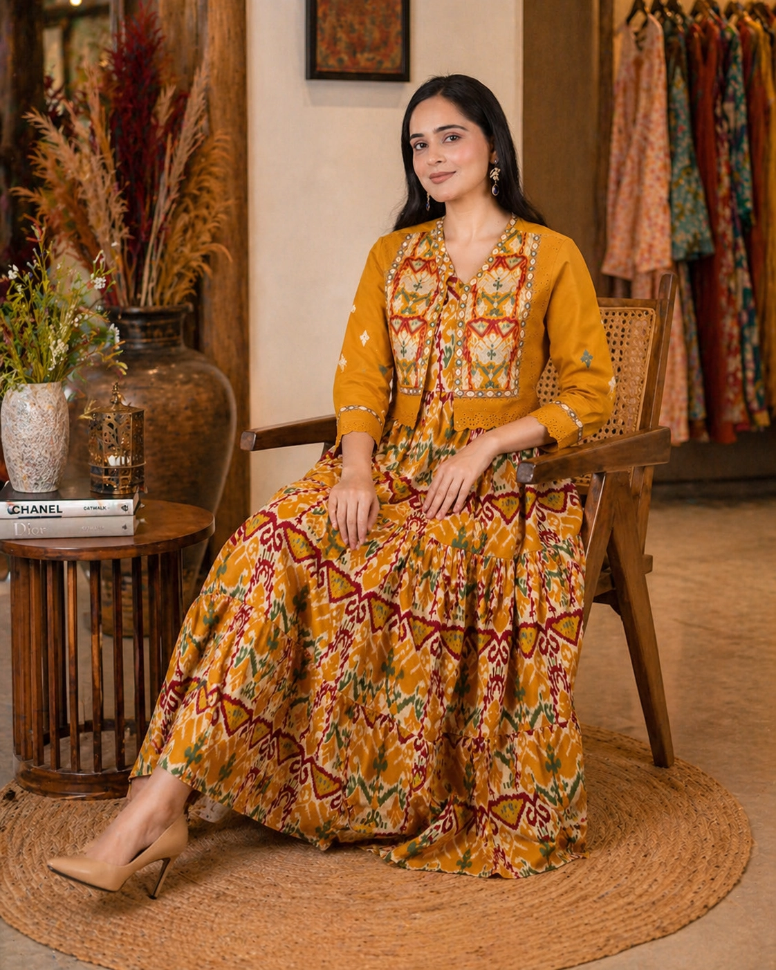 bhavini-mustard-multicolor-printed-maxi-dress-embroidered-seated-boutique-festive-wear