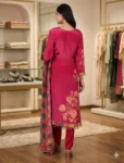 bhavini-pink-floral-printed-3-piece-kurta-set-dupatta-front-view-heritage-interior-festive-wear