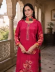 bhavini-pink-floral-printed-3-piece-kurta-set-dupatta-front-view-heritage-interior-festive-wear