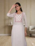 bhavini-white-pink-floral-kurta-front-view-heritage-courtyard-ethnicwear