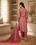bhavini-red-cream-geometric-printed-salwar-set-front-pose-modern-livingroom-casualwear