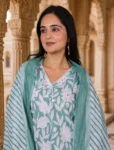 bhavini-sea-green-white-floral-suit-set-striped-dupatta-front-view-heritage-courtyard-ethnicwear