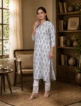 Blue Printed Kurti for Women