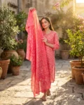 bhavini-coral-pink-floral-printed-suit-frontview-garden-daywear