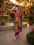 bhavini-magenta-multicolor-printed-salwar-set-front-walk-royal-courtyard-eveningwear