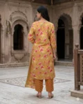 bhavini-mustard-yellow-floral-kurta-set-dupatta-front-view-tropical-studio-festivewear