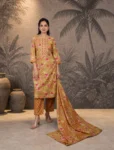 bhavini-mustard-yellow-floral-kurta-set-dupatta-front-view-tropical-studio-festivewear