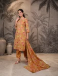 bhavini-mustard-yellow-floral-kurta-set-dupatta-front-view-tropical-studio-festivewear