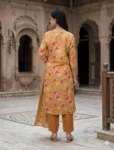 bhavini-mustard-yellow-red-floral-kurta-set-embroidered-yoke-front-view-heritage-courtyard-ethnic-wear